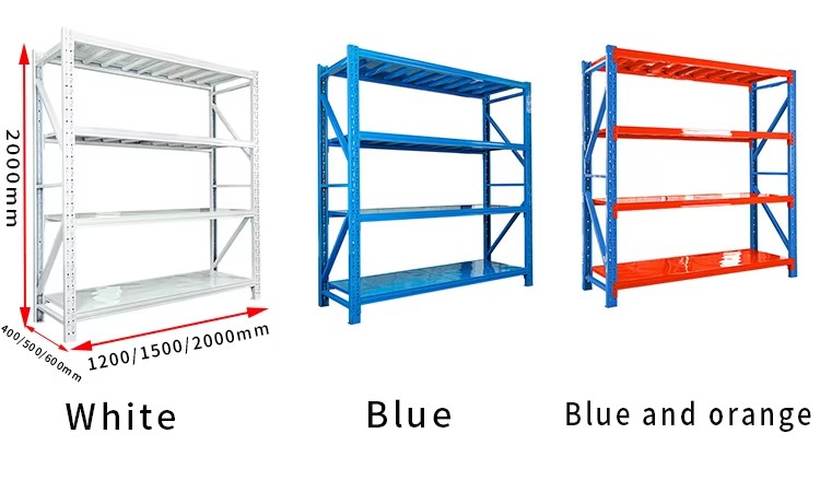 Heavy Duty Steel Storage Rack Industrial Warehouse Shelving System Adjustable Garage Organizer Rack with Plastic Bins