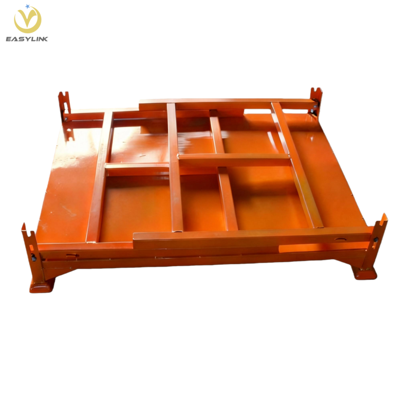 Easylink- Warehouse Stackable Portable Vertical Steel Pallet Frame Corrosion Protection Textile Roll Rack System Powder Coating