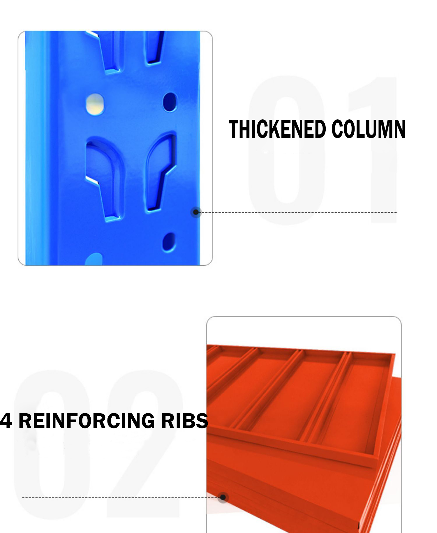 Shelving components and upright posts