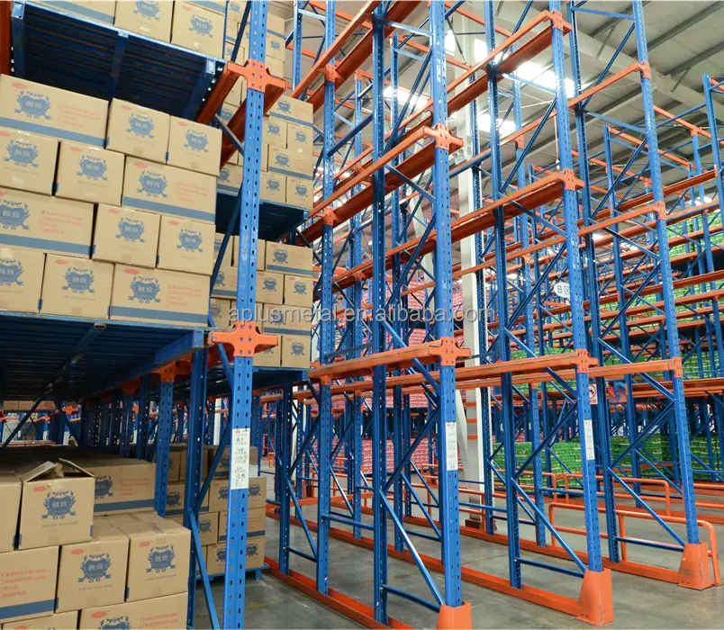 APLUS Heavy Duty Adjustable Drive-in Pallet Rack System Warehouse Storage Drive In Racking System