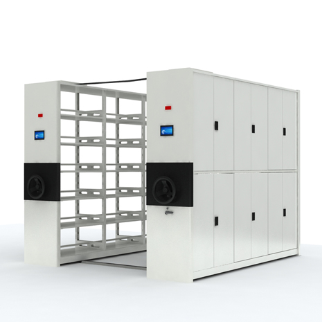 High Density Mobile Filing Shelving System Manual Compactor Movable Racking Compact Shelves