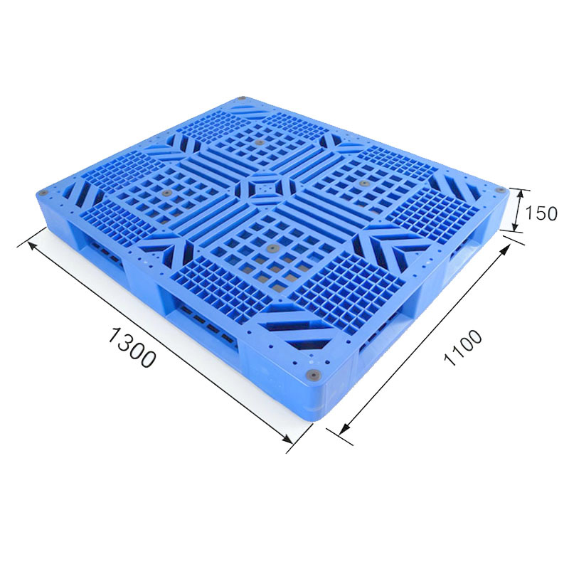 Heavy Duty 1200x1000x150mm Euro Pallet 6 Runner 4-Way Open Bottom Deck Single Faced Injection Plastic 4-Way Plastic Racking