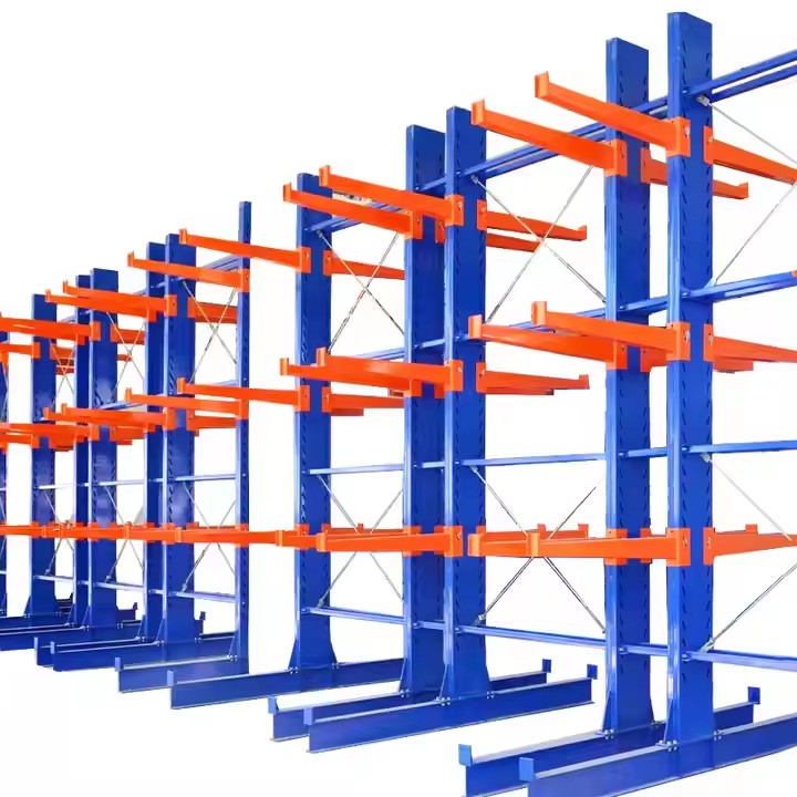 Heavy-Duty Industrial Cantilever Racks for Long Objects Storage