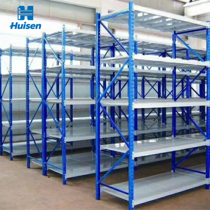 Adjustable Galvanized Steel Boltless Medium Duty Durable Industrial Warehouse Rack Shelves Space Saving Custom Project Design