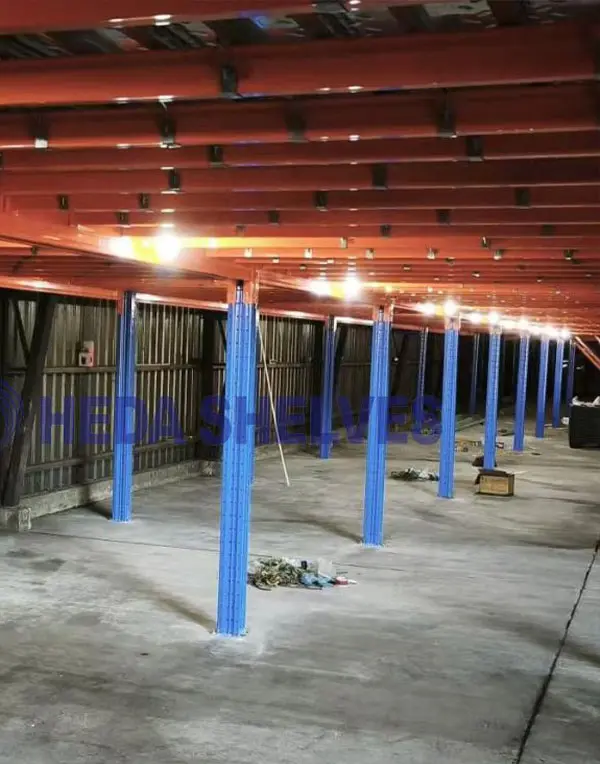Heavy-Duty Structural Steel Mezzanine Platform for Appliance Logistics