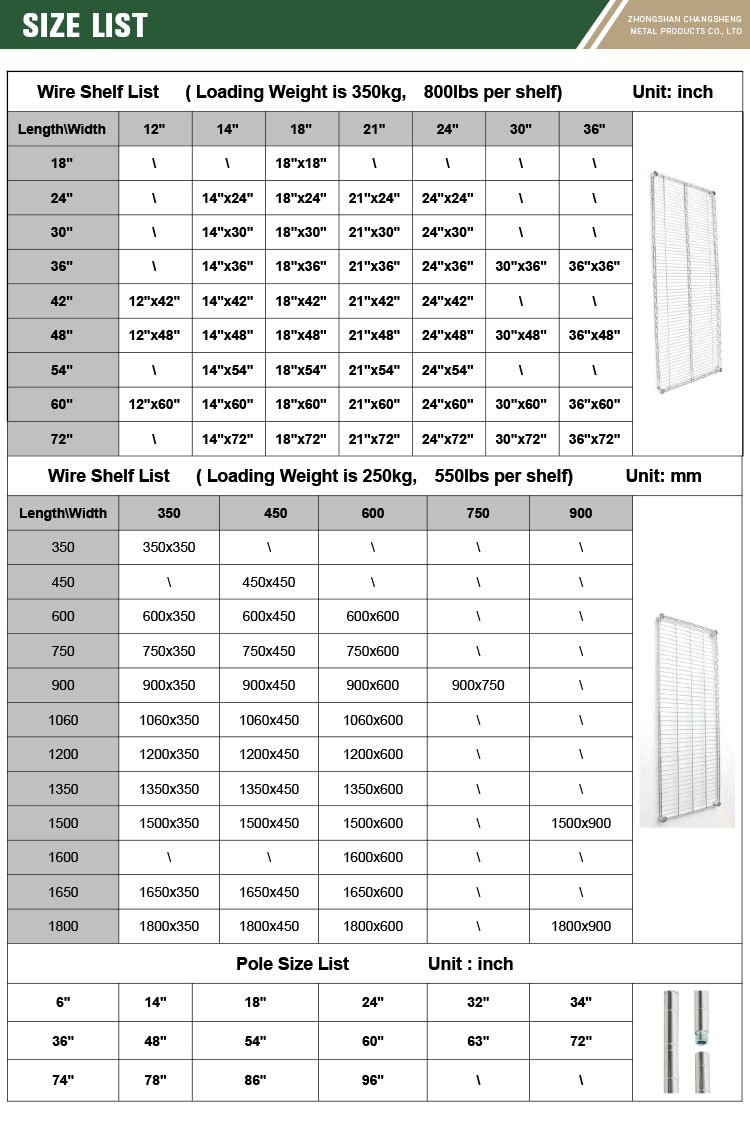 Commercial Storage Shelves 800lbs Heavy Duty 5 Tiers Chrome Steel Metal Wire Shelving Unit Shelf Rack