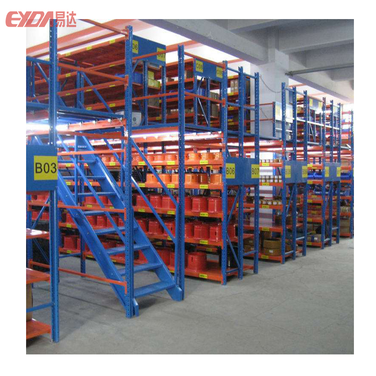 Eyda Industrial Steel 5-Layer Heavy Duty Drive-Through Mezzanine Floor Racking System Anti-Rust Finish 1000kg/sqm Load Capacity