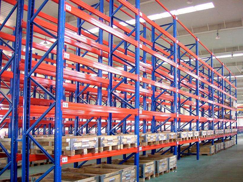 Hongxin Blue Orange Steel Multi-Level Heavy-duty Racking Warehouse Powder Coated Easy Assemble Adjustable Space-saving Strong