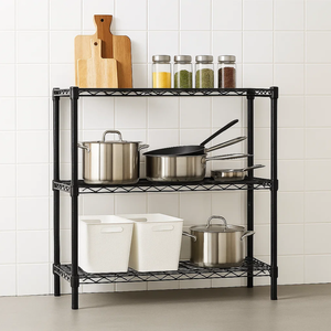 Adjustable Heavy-Duty Metal Wire Mesh Shelving Storage System