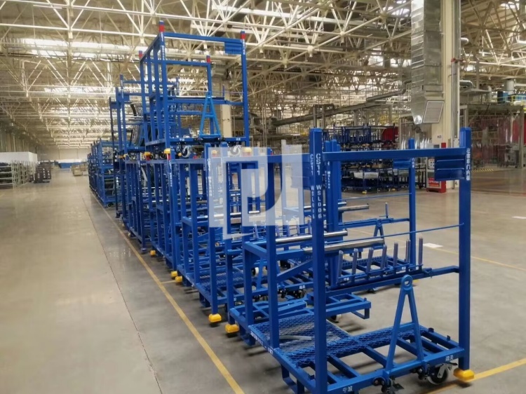 Logistics stacking equipment on site