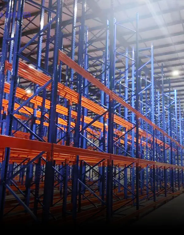 Heavy-duty warehouse racking system for general logistics distribution