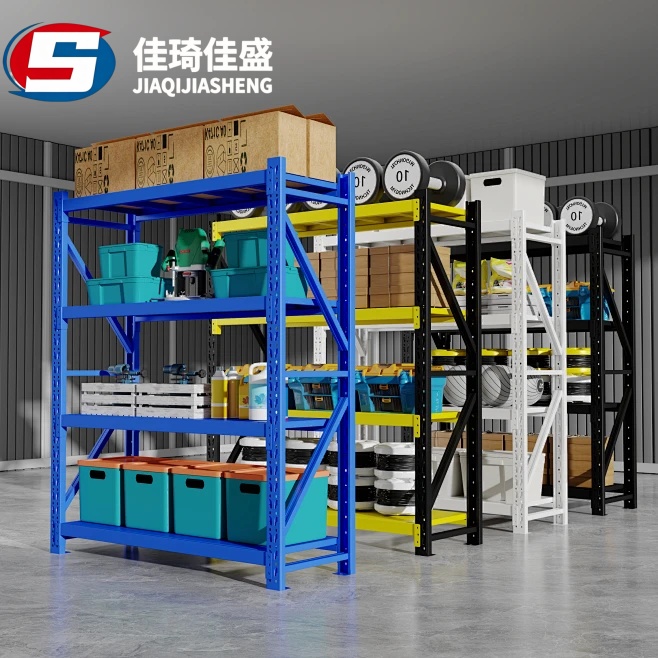 Custom Layer Number Boltless Standard Medium Duty Shelving Unit With Partition Board for Wholesale Warehouse Stock Arrangement