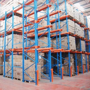 Drive Through Racking System Durable Steel Pallet Storage Racks FIFO Logistics