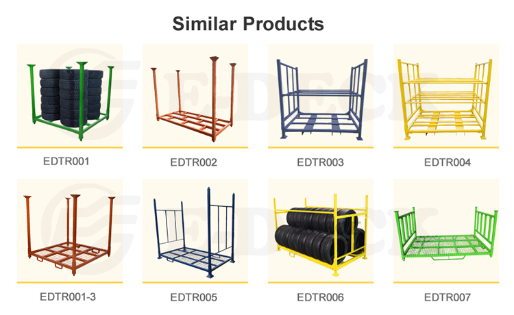 Warehouse Foldable Metal Steel Heavy Duty Portable Tire Racking System for Storage