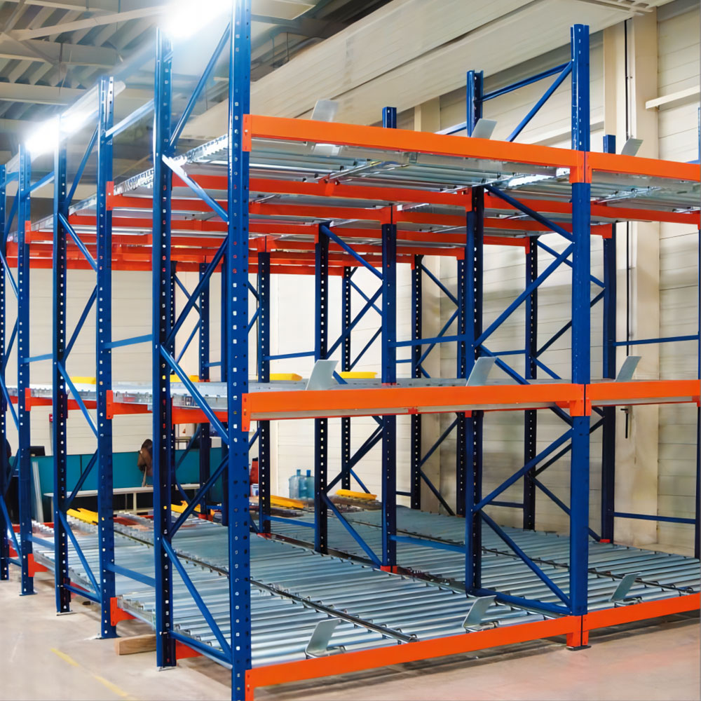 Hot Sale Steel Gravity Flow Roller Racking Systems Customized Heavy Duty Corrosion Protected Pallet Flow Rack