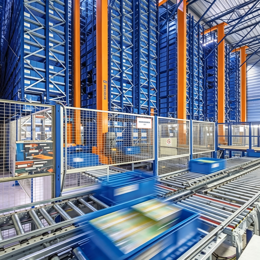 ASRS System Steel Adjustable Automated Storage Retrieval Unit Industrial Warehouse Racking &amp; Shelving For Logistics Center