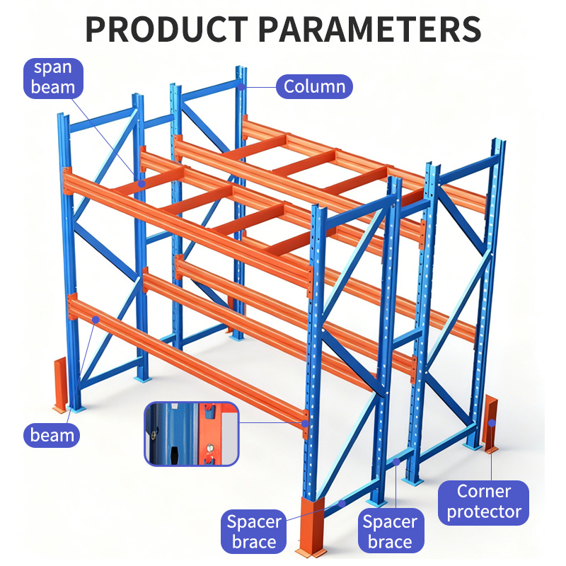 Yueyang Heavy Load Water Drop Type Clip Racking Boltless Industrial Warehouse Pallet Rack Q235 Steel Epoxy Powder Coated