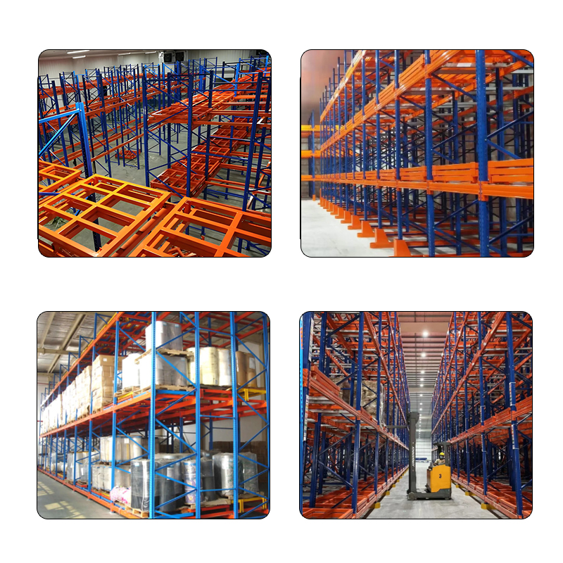 DJ Gravity Steel Push Back Rack For Warehouse Storage Racking System Cargo &amp; Storage Equipment