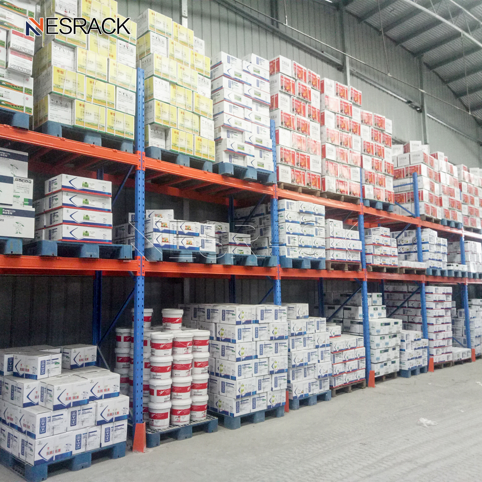 Customized Steel Industrial Shelving System Heavy Duty Multi-Level Corrosion Protection Electrostatic Powder Coated Rack Carton