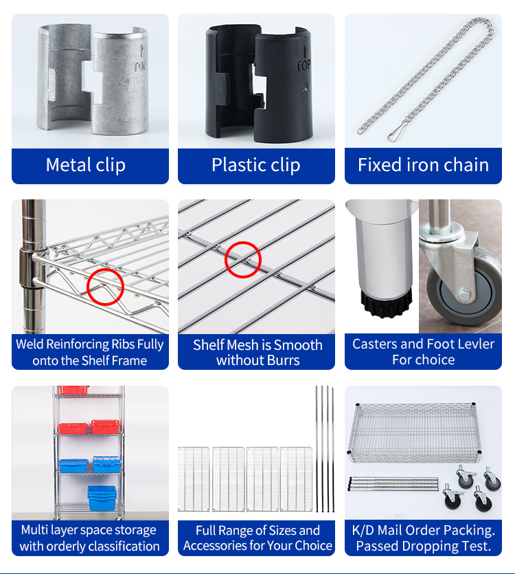 Chrome Wire Shelving,Competitive Price Heavy Duty 4 Tier Steel Warehouse Storage Rack