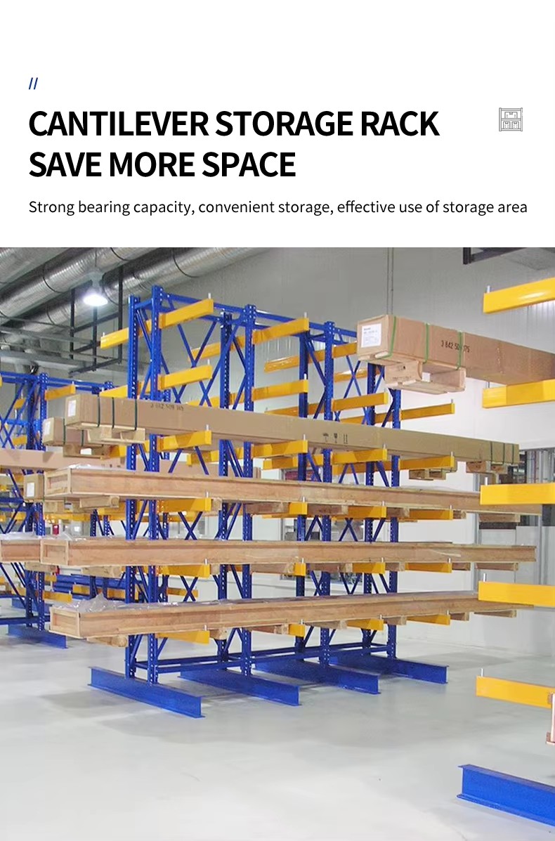 Heavy-Duty Industrial Cantilever Racks for Long Objects Storage