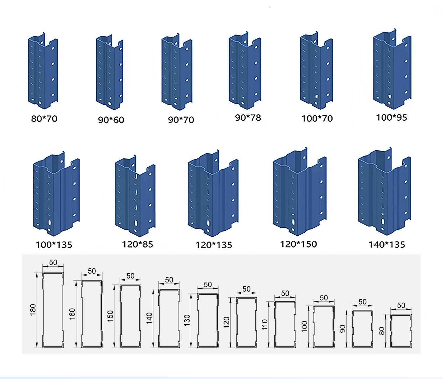 Warehouse Selective Pallet Rack Diagram