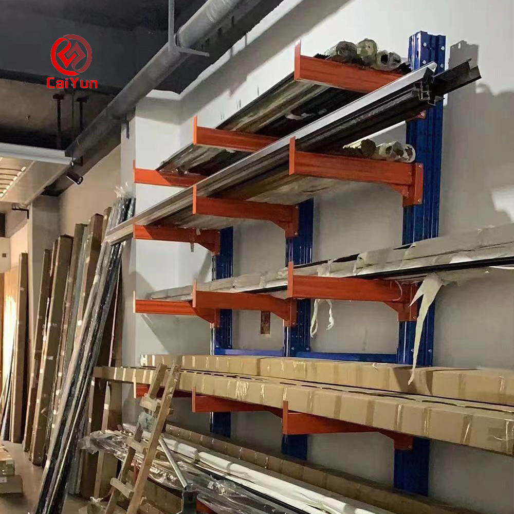 Double Layer Cantilever Shelves for Manufacturing Plant Pipe/Profile Storage