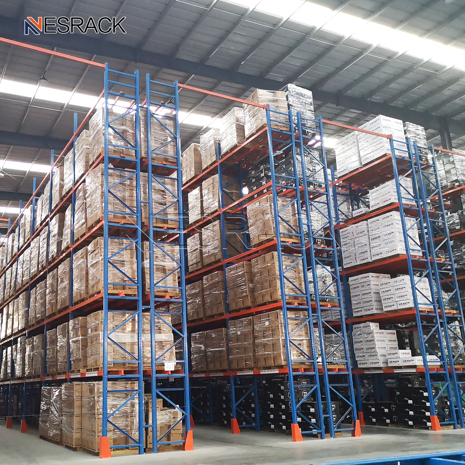 Customized Steel Industrial Shelving System Heavy Duty Multi-Level Corrosion Protection Electrostatic Powder Coated Rack Carton