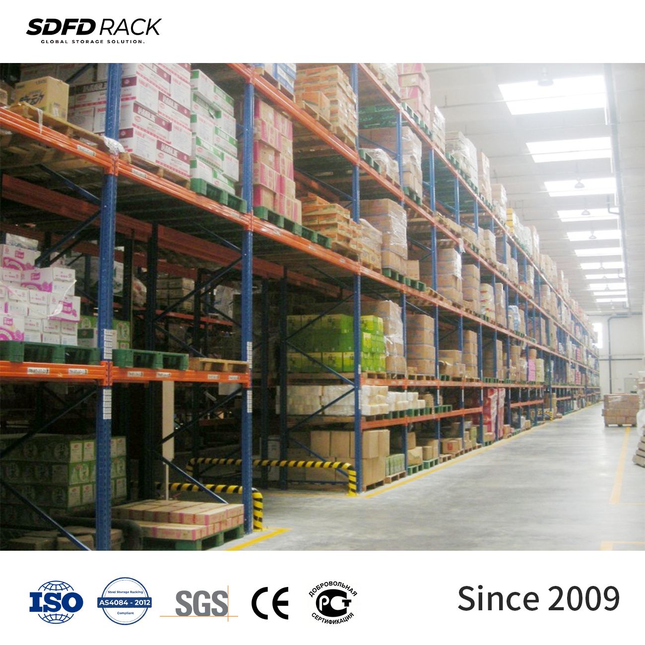 SDFD Industrial Heavy Duty Steel Pallet Rack Warehouse Shelving System for Storage Goods