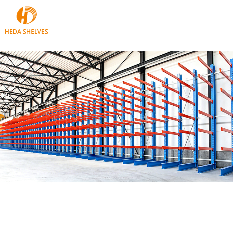 Customized Industrial Cantilever Racking Warehouse Storage Rack Upright Frames Heavy Duty Cantilever Racks Steel Storage Shelf