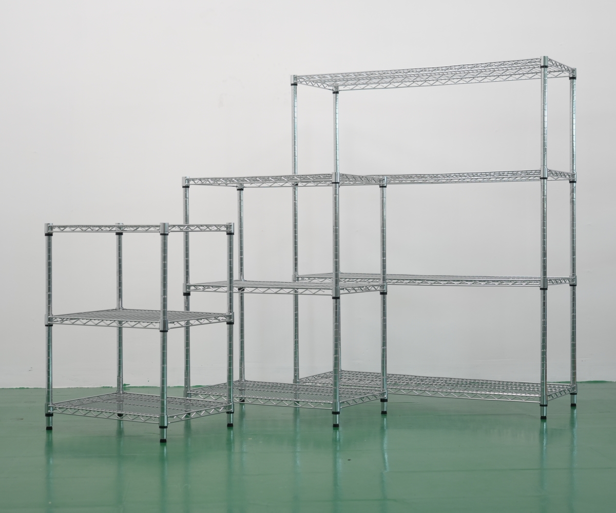 Chrome Wire Shelving,Competitive Price Heavy Duty 4 Tier Steel Warehouse Storage Rack