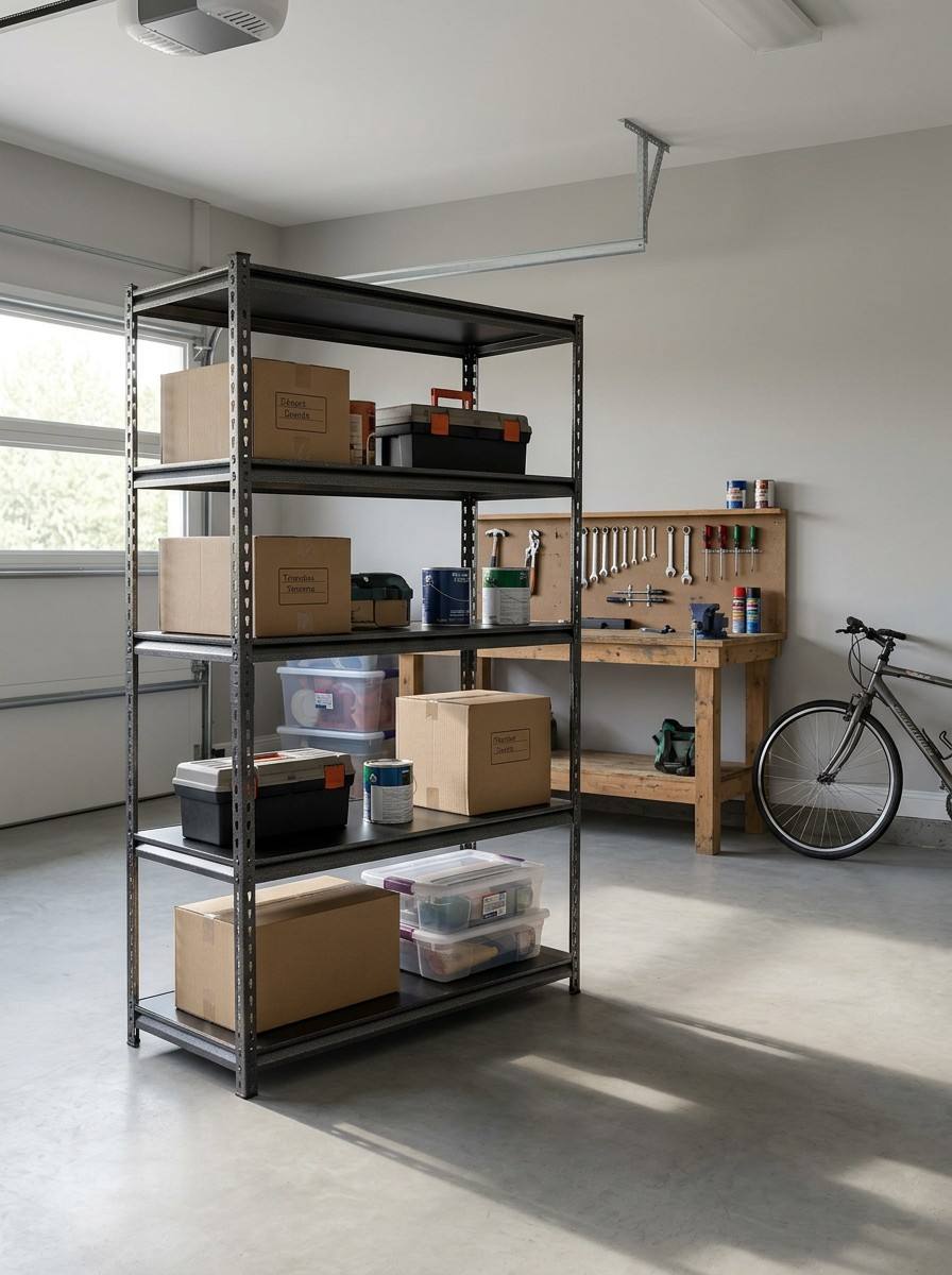 Burst Silver Finish 5 Shelf Steel Display Storage Rack 200kg Capacity MDF Shelving Unit for Supermarket Goods Shelf