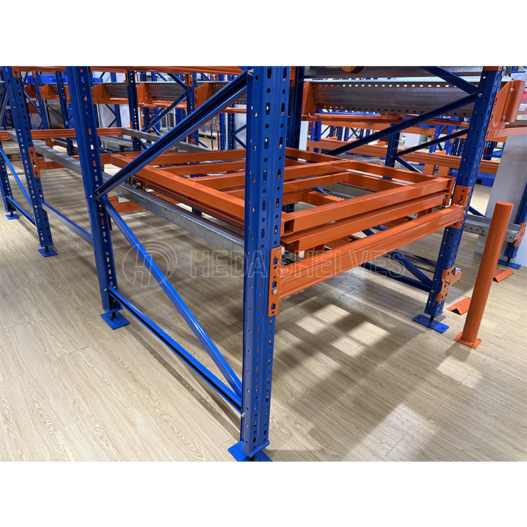 Factory Industrial Push Back Rack For Storage LIFO Rack Warehouse Racking System