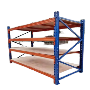 Industrial High Capacity Heavy Duty Adjustable Boltless Powder Coated Steel 4-Layer Beam Racks Wire Mesh