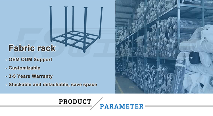 Heavy Duty Fabric Roll Industry Stackable Durable Metal Steel Racks for Warehouse Storage