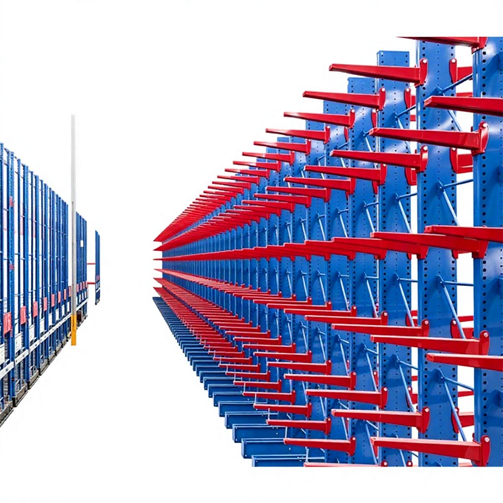 Customized Industrial Cantilever Racking Warehouse Storage Rack Upright Frames Heavy Duty Cantilever Racks Steel Storage Shelf