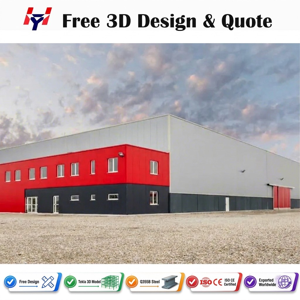 Industrial Steel Warehouse Building Finished Goods Storage Distribution Facility Prefabricated Metal Structure Building