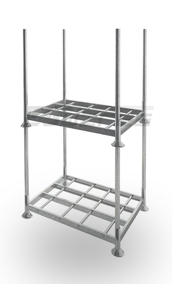 Stacking pallet rack