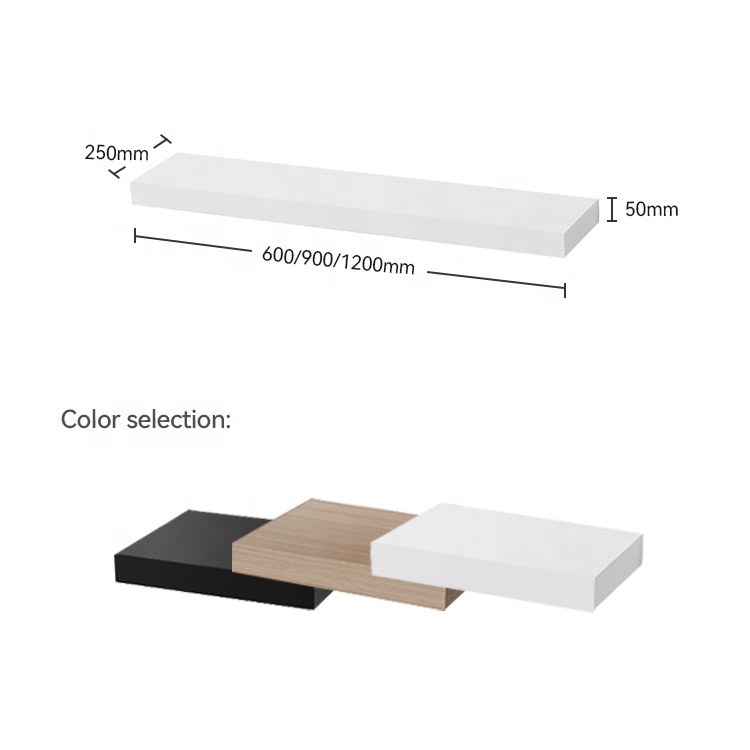 MDF Floating Shelves Multifunctional Wall Mounted Wooden Shelf Board Wall Storage Solution for Home Shelving Organization