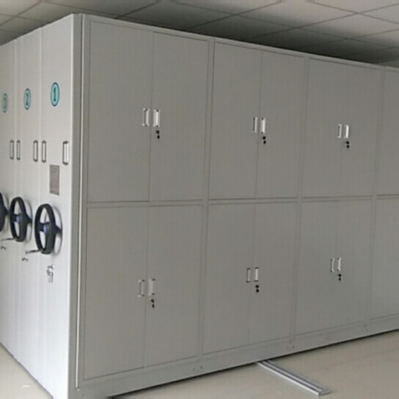 Manual Mobile Steel Adjustable Compact Shelving High Density Archive Storage Shelves Warehouse Hospital School Office Workshop
