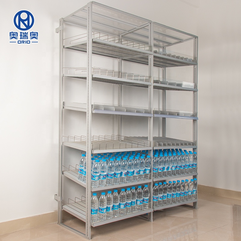 Gravity Flow Rack Rear Replenishment Gravity Roller Shelving System Walk in Cooler Shelf Rack for Cold Room Freezer Shelf