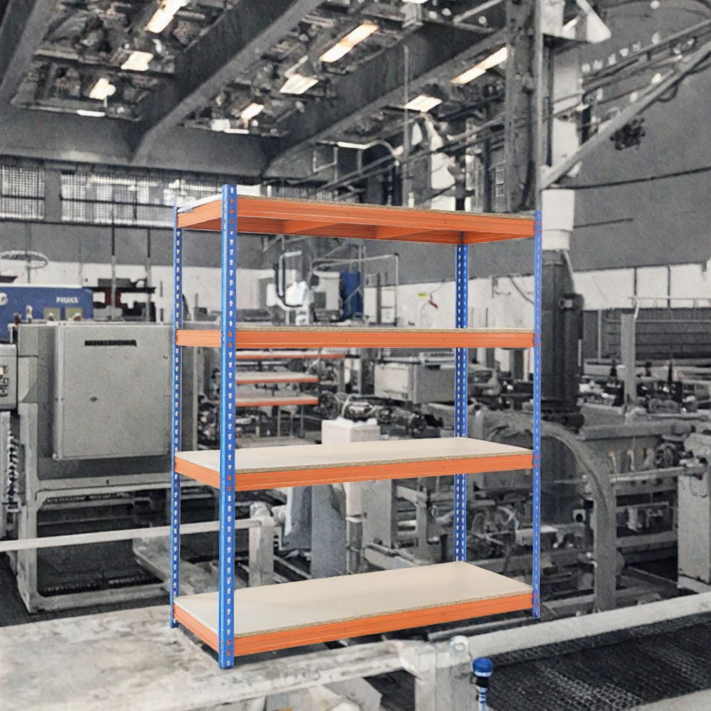 High-Load 5-Layer Steel Corrosion Protection Galvanized Automated Retrieval Adjustable Warehouse Shelves 150kg/layer Snap-In