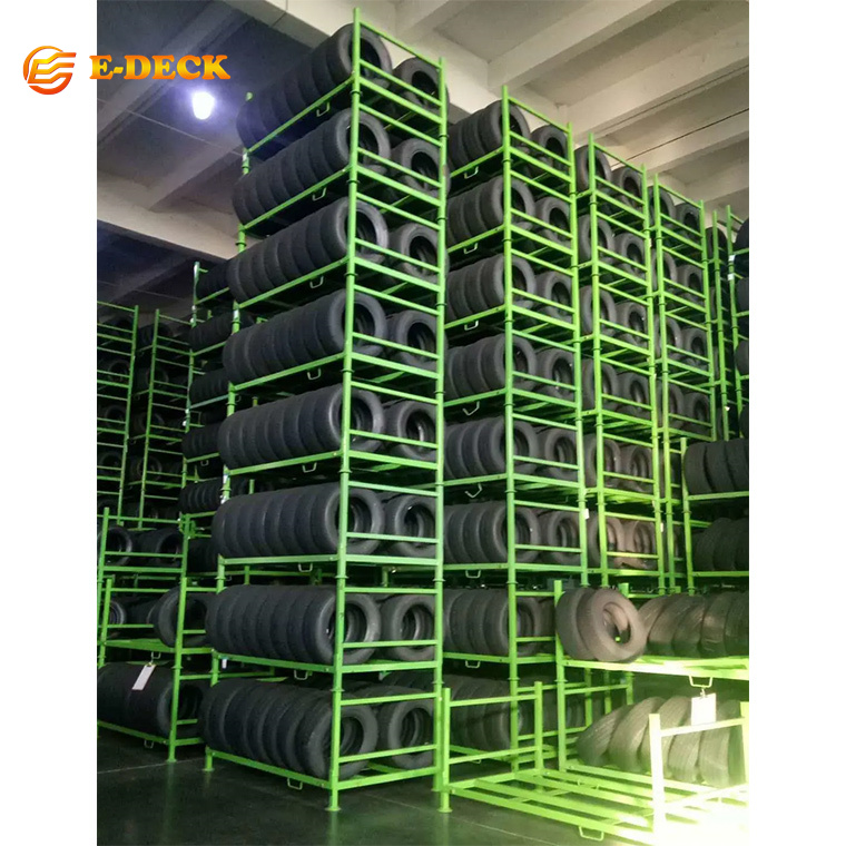 High Quality Auto Industry Detachable Durable Truck Storage Stacking Tire Pallet Rack