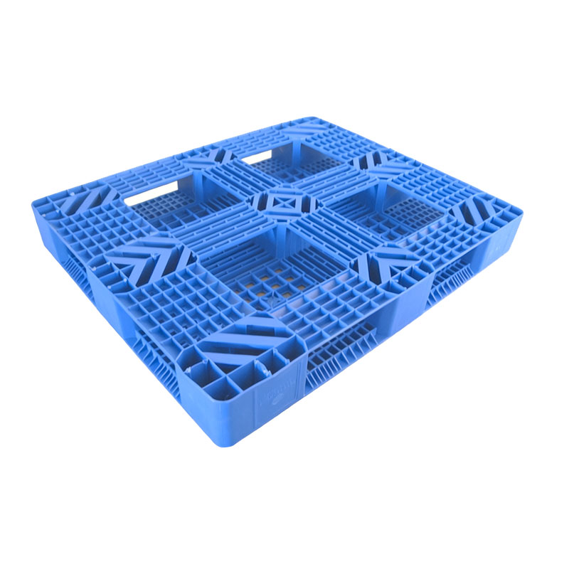Heavy Duty 1200x1000x150mm Euro Pallet 6 Runner 4-Way Open Bottom Deck Single Faced Injection Plastic 4-Way Plastic Racking