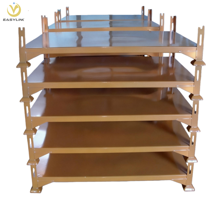 Easylink- Warehouse Stackable Portable Vertical Steel Pallet Frame Corrosion Protection Textile Roll Rack System Powder Coating