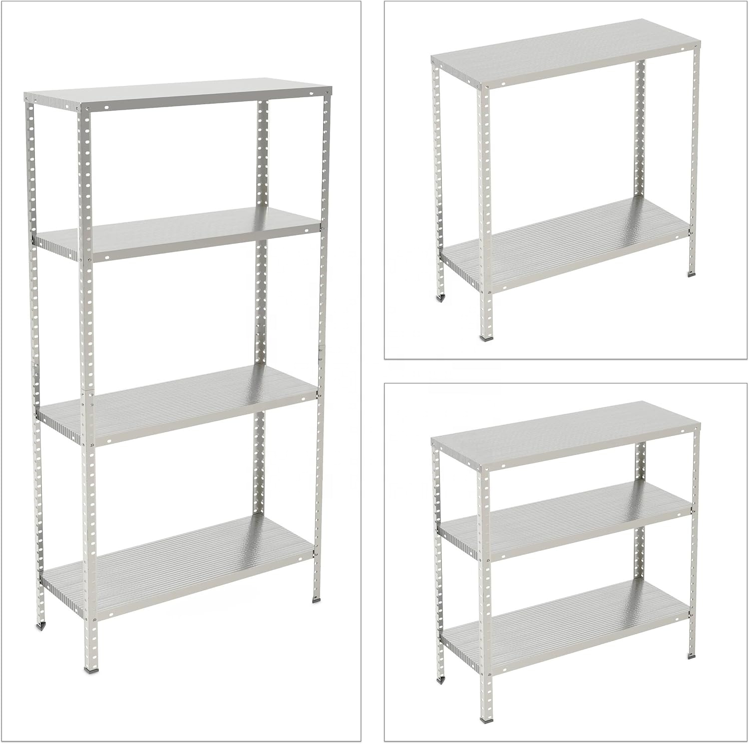4-Tier Iron Adjustable Light Duty Storage Rack Tall Display Warehouse Shelves Racking Shelf Storage Industrial Shelving
