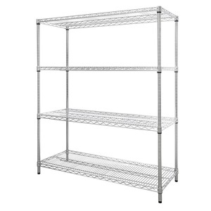 Chrome Wire Shelving,Competitive Price Heavy Duty 4 Tier Steel Warehouse Storage Rack