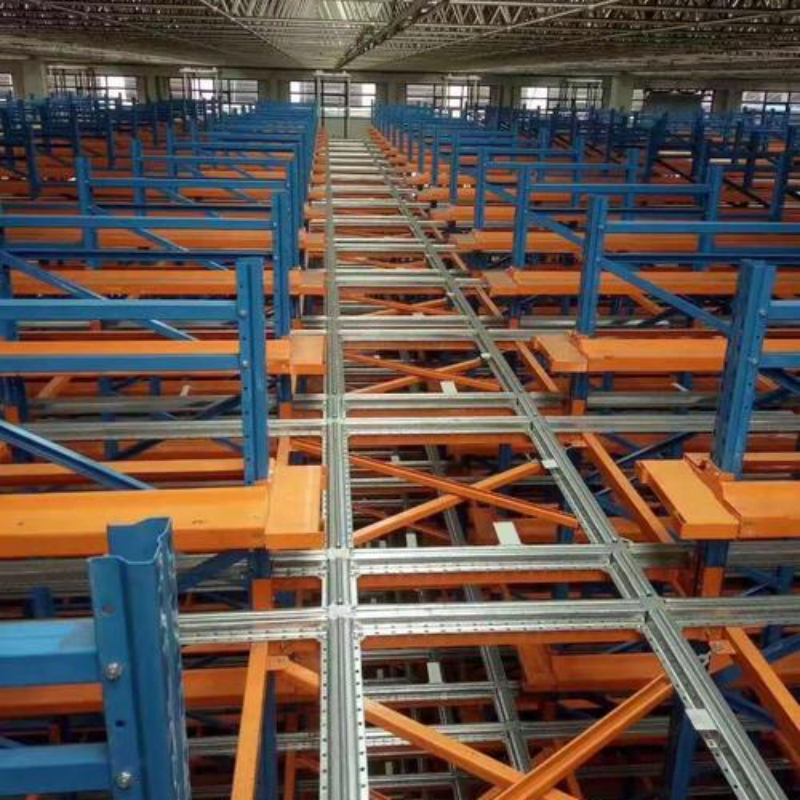 Energy-Efficient 4-Way Steel Shuttle Cart Rack Corrosion Protection High-Capacity Movable Pallet Storage System For Cold Chain
