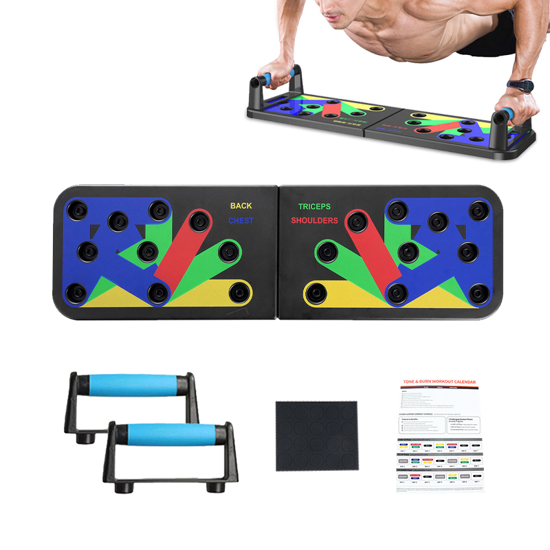 Body Fitness Bar Foldable Shoulders Back Triceps Chest Multifunction Training Push Rack Board ABS Material AB Zone Durable