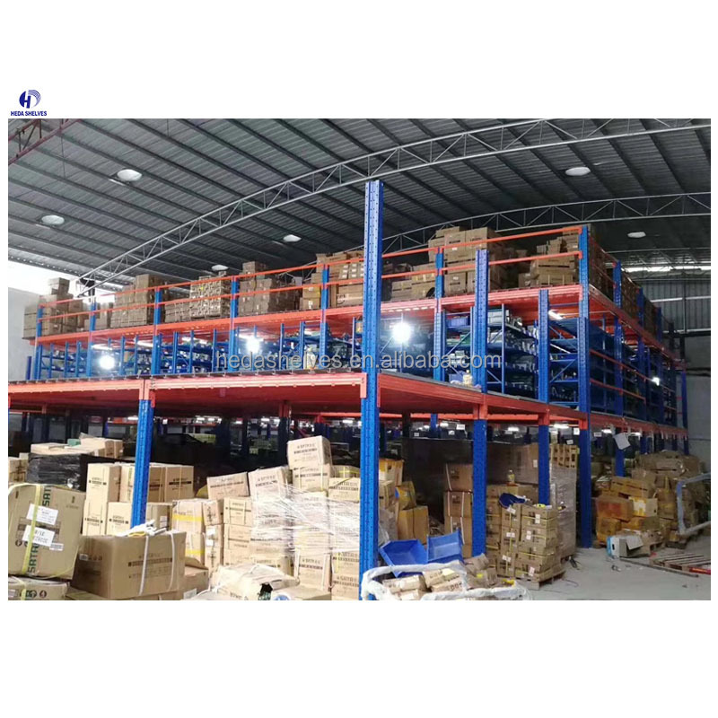 Warehouse Storage Steel Shelving System Metal Mezzanine Racking Industrial Structure Platform